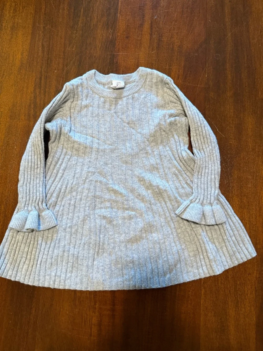 GAP‎ Baby Light Gray Ribbed Knit Sweater